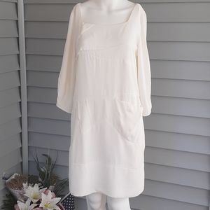 🤍 Chloe white 3/4 length sleeve dress